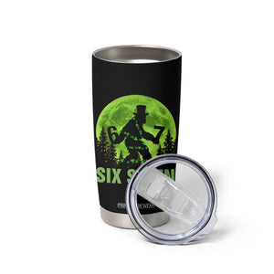 Funny Bigfoot St Patricks Day Tumbler Cup Sasquatch Hiding Moon Forest Meme TS14 Print Your Wear