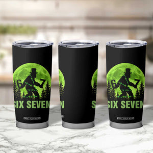 Funny Bigfoot St Patricks Day Tumbler Cup Sasquatch Hiding Moon Forest Meme TS14 Print Your Wear