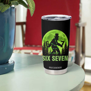 Funny Bigfoot St Patricks Day Tumbler Cup Sasquatch Hiding Moon Forest Meme TS14 Print Your Wear