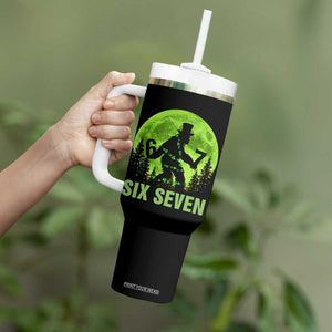 Funny Bigfoot St Patricks Day Tumbler With Handle Sasquatch Hiding Moon Forest Meme TS14 Print Your Wear