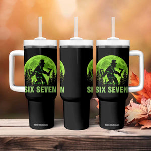 Funny Bigfoot St Patricks Day Tumbler With Handle Sasquatch Hiding Moon Forest Meme TS14 Print Your Wear