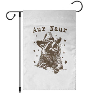 AUR Naur Cowboy Raccoon Garden Flag Funny Sarcastic Oh No Australian Accent TS14 White Print Your Wear
