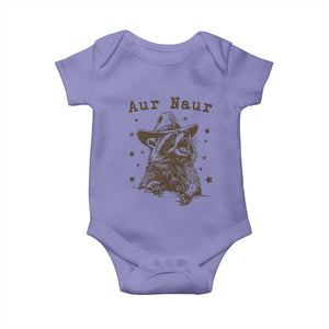 AUR Naur Cowboy Raccoon Baby Onesie Funny Sarcastic Oh No Australian Accent TS14 Violet Print Your Wear