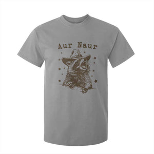 AUR Naur Cowboy Raccoon T Shirt For Kid Funny Sarcastic Oh No Australian Accent TS14 Sport Gray Print Your Wear