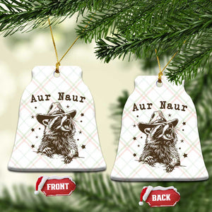AUR Naur Cowboy Raccoon Ceramic Ornament Funny Sarcastic Oh No Australian Accent TS14 Print Your Wear