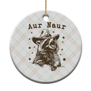 AUR Naur Cowboy Raccoon Ceramic Ornament Funny Sarcastic Oh No Australian Accent TS14 1pc Christmas Plaid Print Your Wear