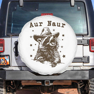 AUR Naur Cowboy Raccoon Spare Tire Cover Funny Sarcastic Oh No Australian Accent TS14 No hole White Print Your Wear