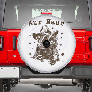 AUR Naur Cowboy Raccoon Spare Tire Cover Funny Sarcastic Oh No Australian Accent TS14 White Print Your Wear