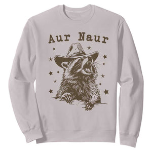AUR Naur Cowboy Raccoon Sweatshirt Funny Sarcastic Oh No Australian Accent TS14 Ice Gray Print Your Wear