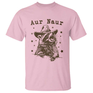 AUR Naur Cowboy Raccoon T Shirt Funny Sarcastic Oh No Australian Accent TS14 Light Pink Print Your Wear