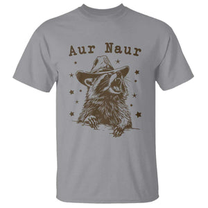 AUR Naur Cowboy Raccoon T Shirt Funny Sarcastic Oh No Australian Accent TS14 Sport Gray Print Your Wear