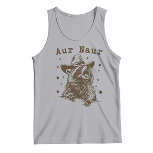 AUR Naur Cowboy Raccoon Tank Top Funny Sarcastic Oh No Australian Accent TS14 Athletic Heather Print Your Wear