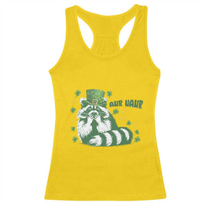 AUR Naur Raccoon St Patricks Day Meme Racerback Tank Top Funny Sarcastic Oh No Australian Accent TS14 Daisy Print Your Wear