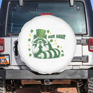 AUR Naur Raccoon St Patricks Day Meme Spare Tire Cover Funny Sarcastic Oh No Australian Accent TS14 No hole White Print Your Wear