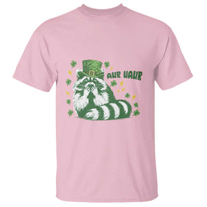 AUR Naur Raccoon St Patricks Day Meme T Shirt Funny Sarcastic Oh No Australian Accent TS14 Light Pink Print Your Wear