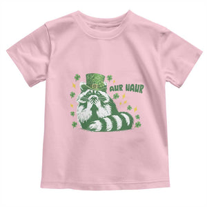 AUR Naur Raccoon St Patricks Day Meme Toddler T Shirt Funny Sarcastic Oh No Australian Accent TS14 Light Pink Print Your Wear