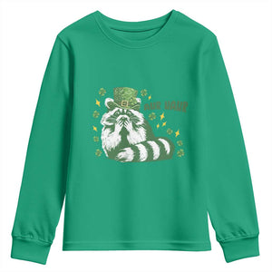 AUR Naur Raccoon St Patricks Day Meme Youth Sweatshirt Funny Sarcastic Oh No Australian Accent TS14 Irish Green Print Your Wear
