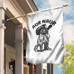AUR Naur Cowboy Raccoon Meme Garden Flag Funny Sarcastic Oh No Australian Accent TS14 Print Your Wear