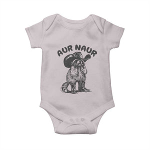 AUR Naur Cowboy Raccoon Meme Baby Onesie Funny Sarcastic Oh No Australian Accent TS14 Ice Gray Print Your Wear