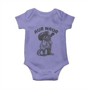 AUR Naur Cowboy Raccoon Meme Baby Onesie Funny Sarcastic Oh No Australian Accent TS14 Violet Print Your Wear