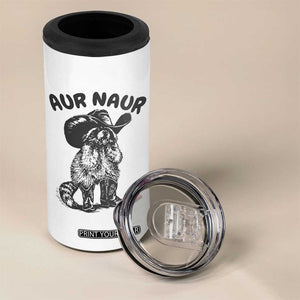 AUR Naur Cowboy Raccoon Meme 4 in 1 Can Cooler Tumbler Funny Sarcastic Oh No Australian Accent TS14 Print Your Wear