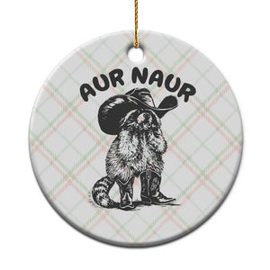 AUR Naur Cowboy Raccoon Meme Ceramic Ornament Funny Sarcastic Oh No Australian Accent TS14 1pc Christmas Plaid Print Your Wear