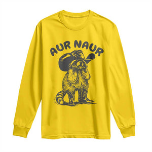 AUR Naur Cowboy Raccoon Meme Long Sleeve Shirt Funny Sarcastic Oh No Australian Accent TS14 Daisy Print Your Wear