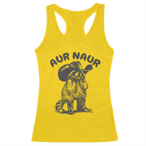 AUR Naur Cowboy Raccoon Meme Racerback Tank Top Funny Sarcastic Oh No Australian Accent TS14 Daisy Print Your Wear
