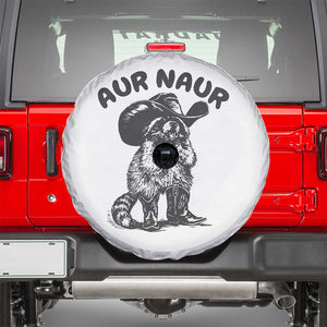 AUR Naur Cowboy Raccoon Meme Spare Tire Cover Funny Sarcastic Oh No Australian Accent TS14 White Print Your Wear