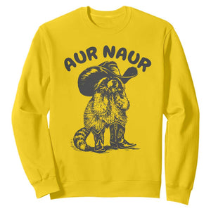 AUR Naur Cowboy Raccoon Meme Sweatshirt Funny Sarcastic Oh No Australian Accent TS14 Daisy Print Your Wear
