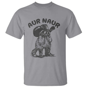 AUR Naur Cowboy Raccoon Meme T Shirt Funny Sarcastic Oh No Australian Accent TS14 Sport Gray Print Your Wear