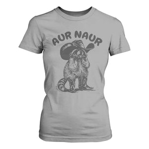 AUR Naur Cowboy Raccoon Meme T Shirt For Women Funny Sarcastic Oh No Australian Accent TS14 Sport Gray Print Your Wear