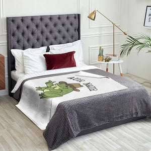 AUR Naur Cowboy Frog Meme Throw Blanket Funny Sarcastic Oh No Australian Accent TS14 Print Your Wear