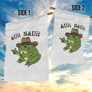 AUR Naur Cowboy Frog Meme Garden Flag Funny Sarcastic Oh No Australian Accent TS14 Print Your Wear