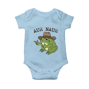 AUR Naur Cowboy Frog Meme Baby Onesie Funny Sarcastic Oh No Australian Accent TS14 Light Blue Print Your Wear