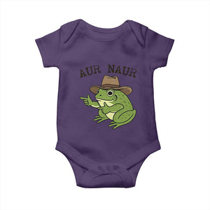 AUR Naur Cowboy Frog Meme Baby Onesie Funny Sarcastic Oh No Australian Accent TS14 Purple Print Your Wear