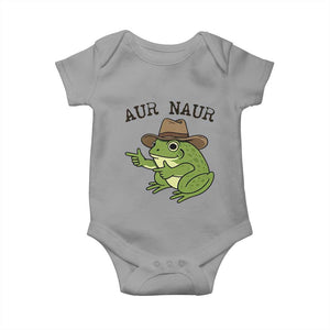AUR Naur Cowboy Frog Meme Baby Onesie Funny Sarcastic Oh No Australian Accent TS14 Sport Gray Print Your Wear