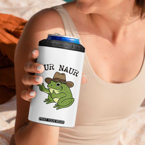 AUR Naur Cowboy Frog Meme 4 in 1 Can Cooler Tumbler Funny Sarcastic Oh No Australian Accent TS14 Print Your Wear