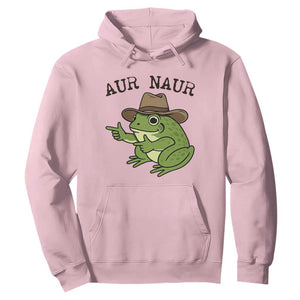 AUR Naur Cowboy Frog Meme Hoodie Funny Sarcastic Oh No Australian Accent TS14 Light Pink Print Your Wear