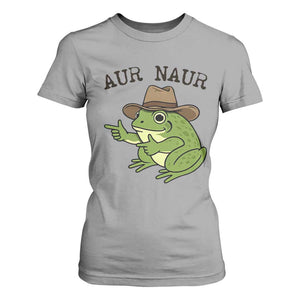 AUR Naur Cowboy Frog Meme T Shirt For Women Funny Sarcastic Oh No Australian Accent TS14 Sport Gray Print Your Wear