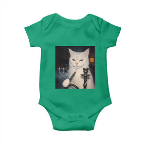 Funny Stoner Cat Baby Onesie 420 Stoner Smoking Cat Cannabis Lover Meme TS14 Irish Green Print Your Wear