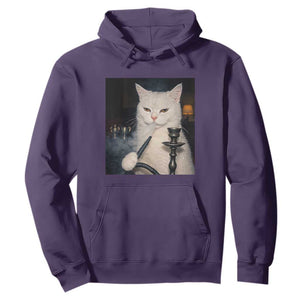 Funny Stoner Cat Hoodie 420 Stoner Smoking Cat Cannabis Lover Meme TS14 Purple Print Your Wear