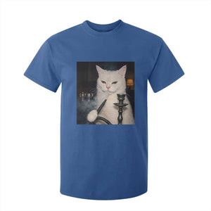 Funny Stoner Cat T Shirt For Kid 420 Stoner Smoking Cat Cannabis Lover Meme TS14 Royal Blue Print Your Wear