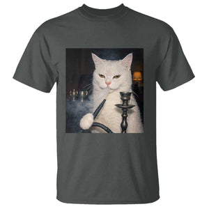 Funny Stoner Cat T Shirt 420 Stoner Smoking Cat Cannabis Lover Meme TS14 Dark Heather Print Your Wear
