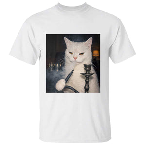 Funny Stoner Cat T Shirt 420 Stoner Smoking Cat Cannabis Lover Meme TS14 White Print Your Wear