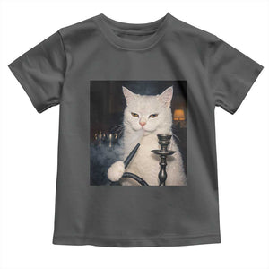 Funny Stoner Cat Toddler T Shirt 420 Stoner Smoking Cat Cannabis Lover Meme TS14 Dark Heather Print Your Wear