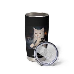 Funny Stoner Cat Tumbler Cup 420 Stoner Smoking Cat Cannabis Lover Meme TS14 Print Your Wear