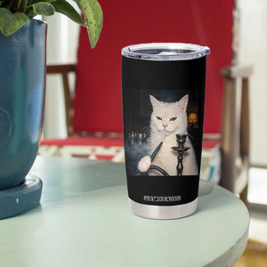 Funny Stoner Cat Tumbler Cup 420 Stoner Smoking Cat Cannabis Lover Meme TS14 Print Your Wear