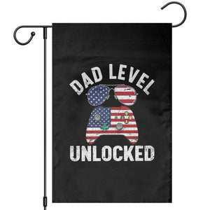 Dad Level Unlocked Garden Flag New Dad Gamer American Flag 4th of July TS14 Black Print Your Wear