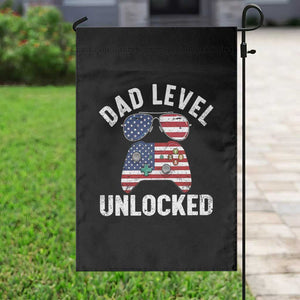 Dad Level Unlocked Garden Flag New Dad Gamer American Flag 4th of July TS14 Print Your Wear